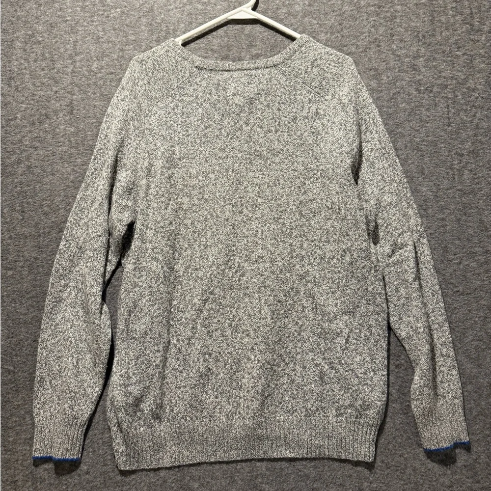 American Eagle Wool Blend Sweater mens L heathered gray soft preppy Classic Fit